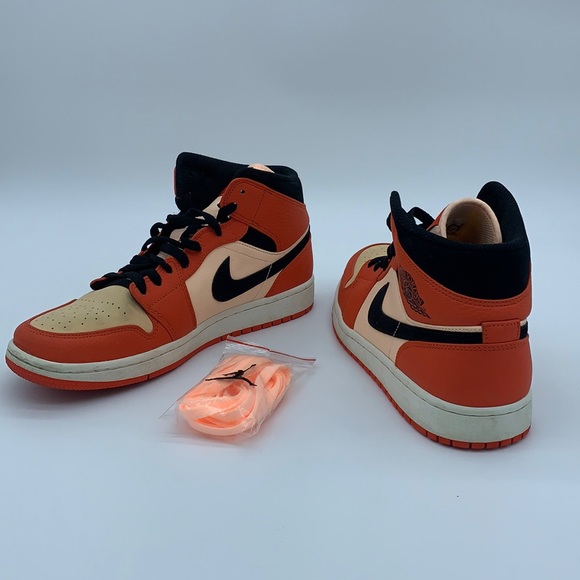 Jordan 1 mid orange and cream - Picture 3 of 4